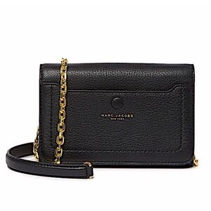 Marc Jacobs Black Crossbody Bag with Gold Chain